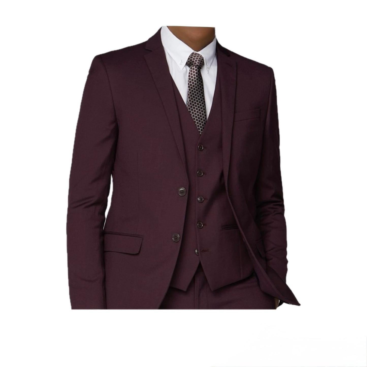 Men Suit Slim fit cut PoLYe/Visco/Spandex 3pcs. (Oversize) FB-CB-DGr-Bu