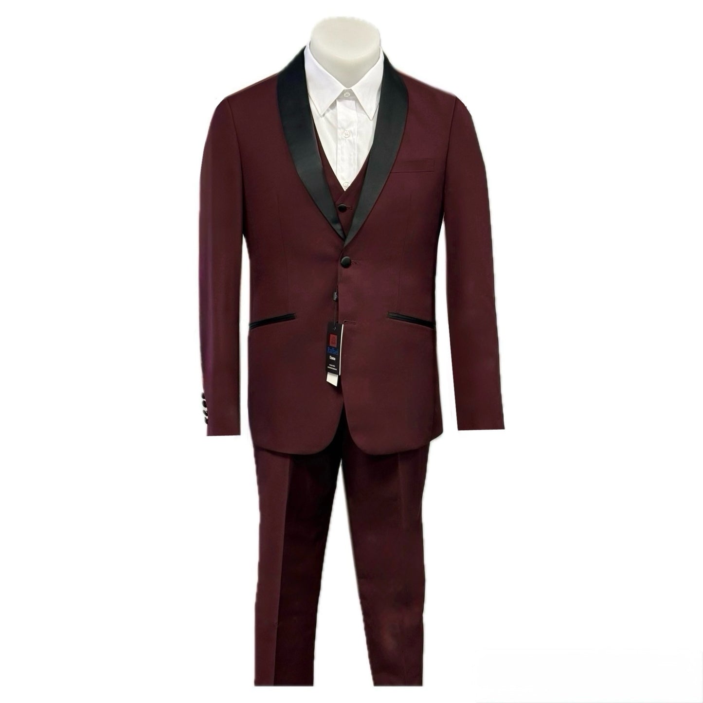 Raffael Uomo Men Tuxedo Slim fit cut Poly/Visco/Spandex 3pcs. (Oversize) CB-Bu