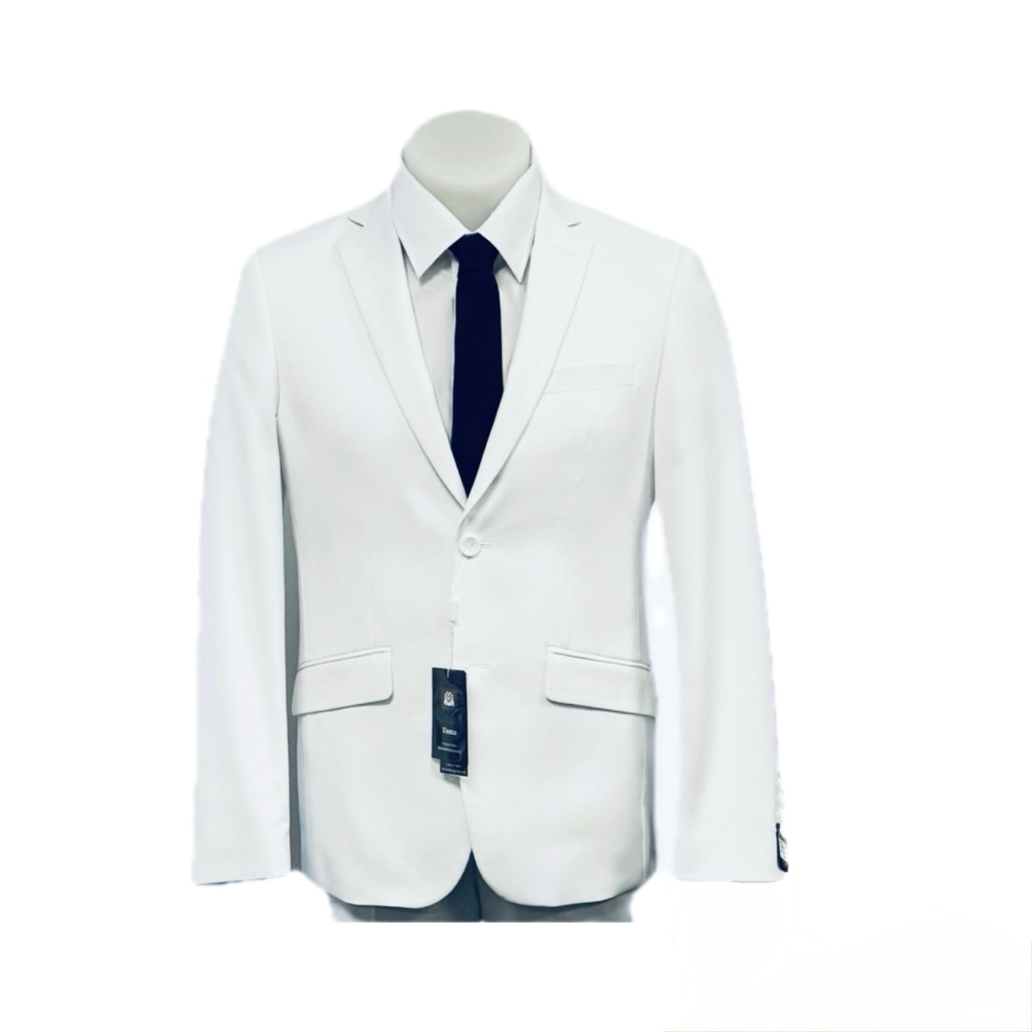 Blazer White Men Tuxedo and Suit Slim fit cut Poly/Visco/Spandex
