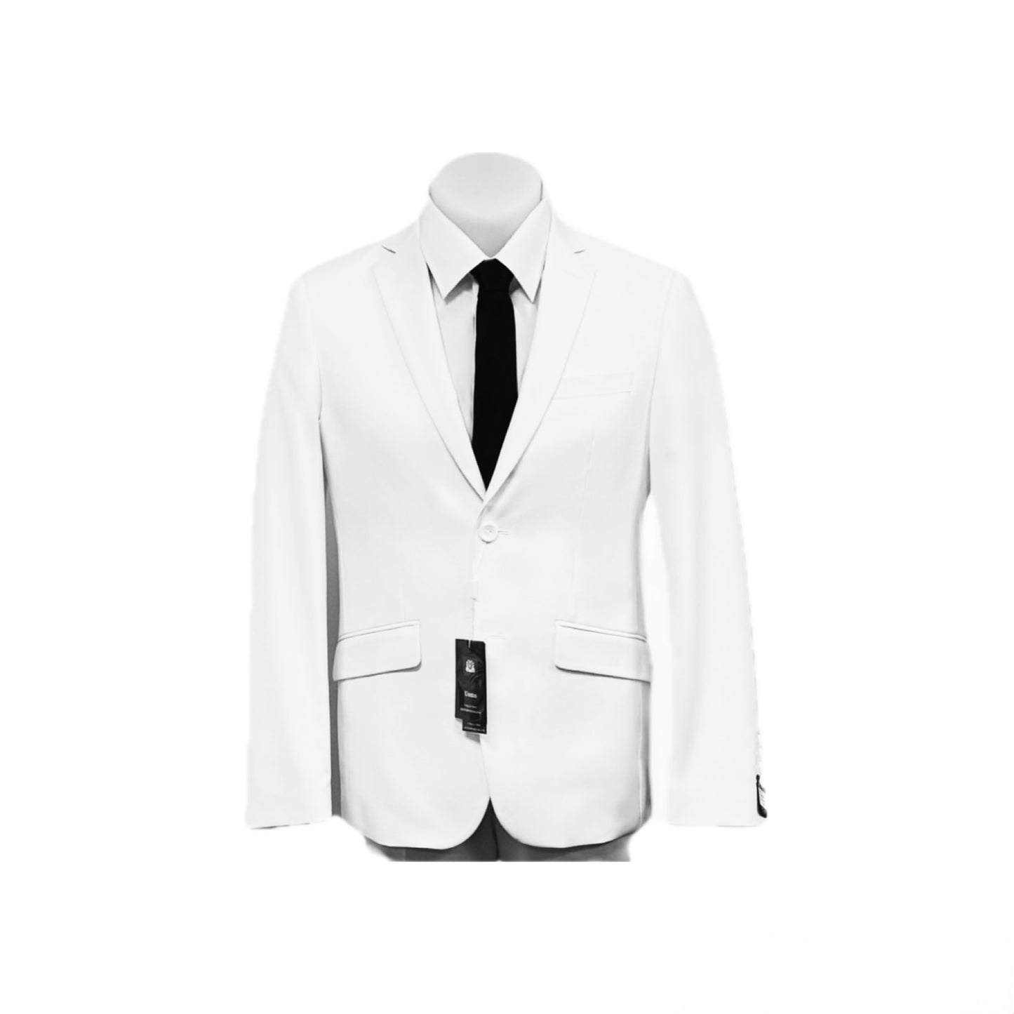 Raffael Uomo Men Tuxedo and Suit Slim fit cut White Poly/Visco/Spandex 2pcs.