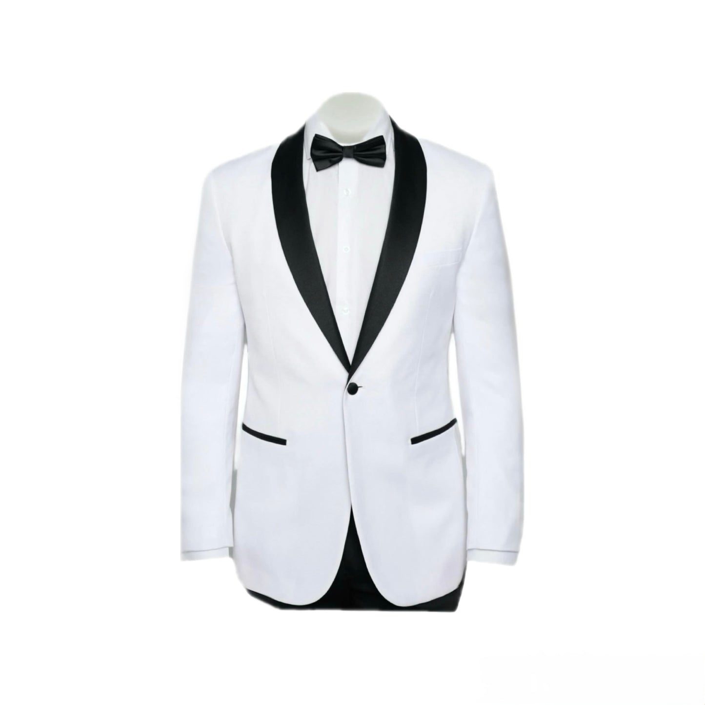 Raffael Uomo Men Tuxedo and Suit Slim fit cut White Poly/Visco/Spandex 2pcs.