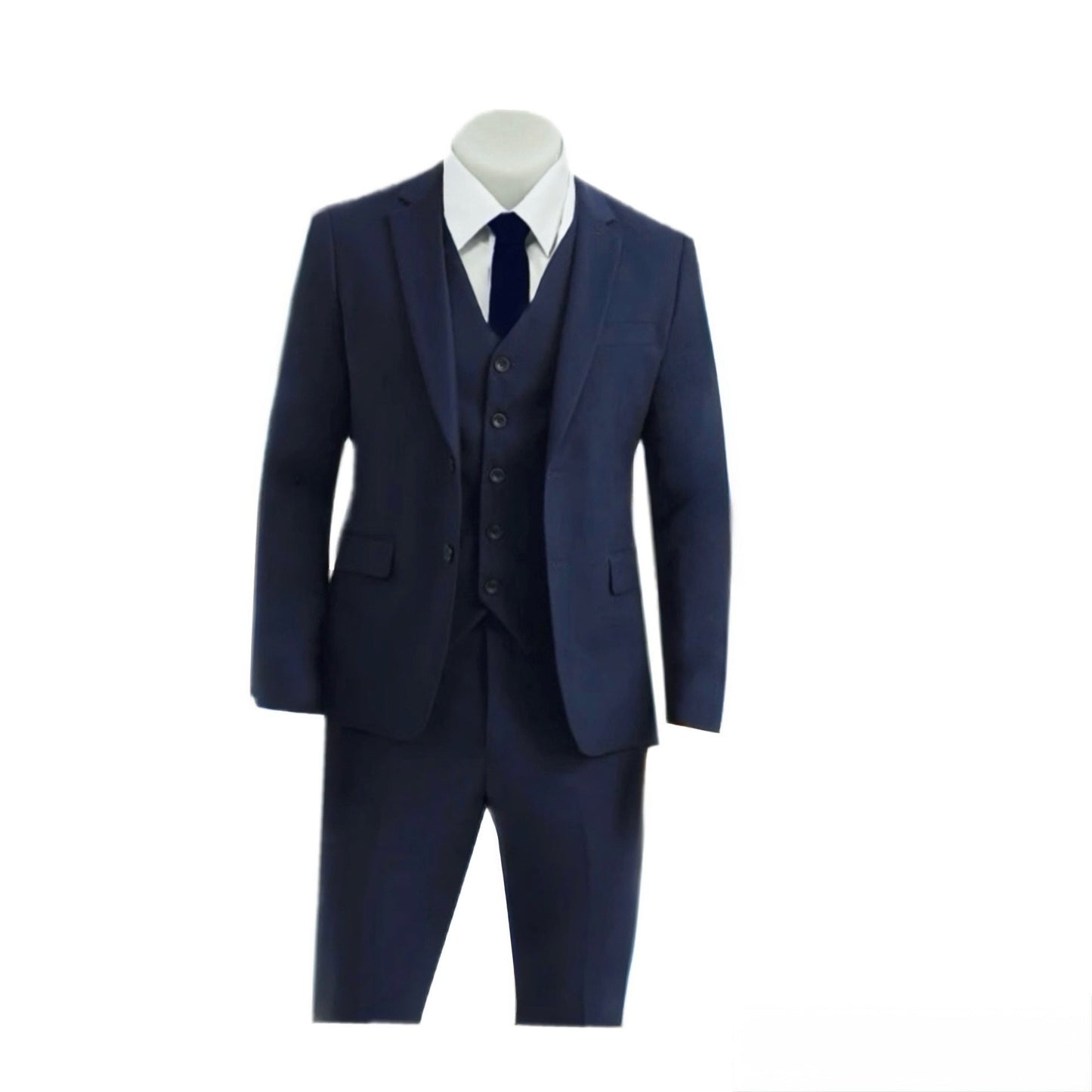 Raffael Uomo Men Suit Slim fit cut PoLYe/Visco/Spandex 3pcs. (Oversize) FB-CB-DGr-Bu
