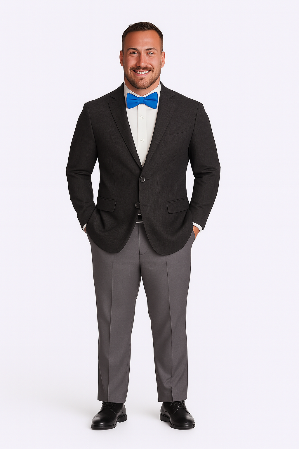 Men's Blazer Poly/Visco Slim fit Charocal #Blz-100C (Vente Finale)