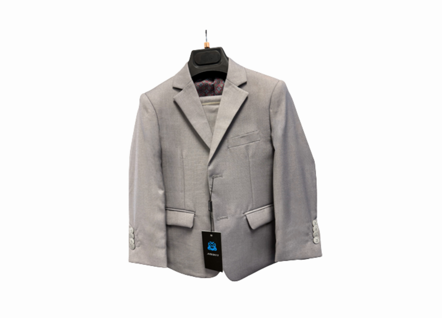 Boy Suit Poly/Visco Grey 2 Pcs Jacket & Pant #ST-2069B-L.G (Vente Finale)