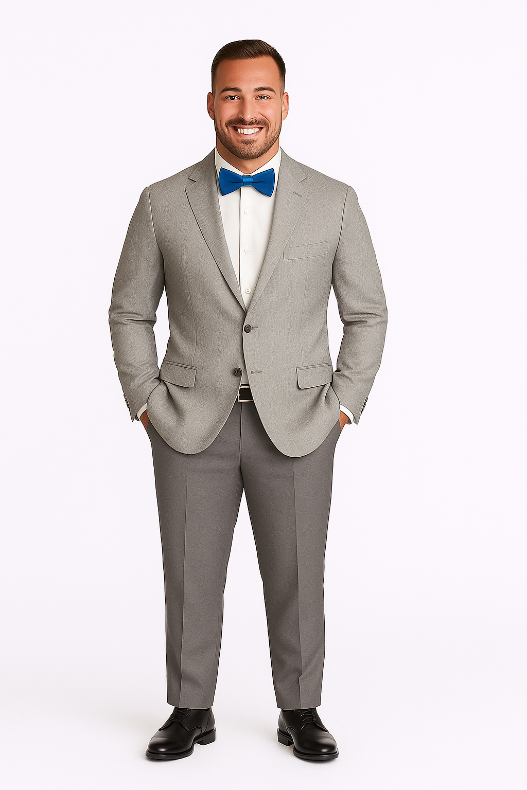 Men's Blazer Poly/Visco Slim fit Patch pocket Casual Wear Lt-Grey#Blz-P110Br (Vente Finale)