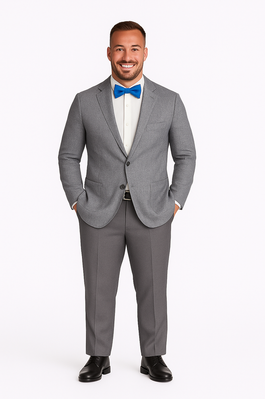 Men's Blazer Cotton/Linen Grey Patch pocket Casual Wear #Blz-Lin110Gr (Vente Finale)