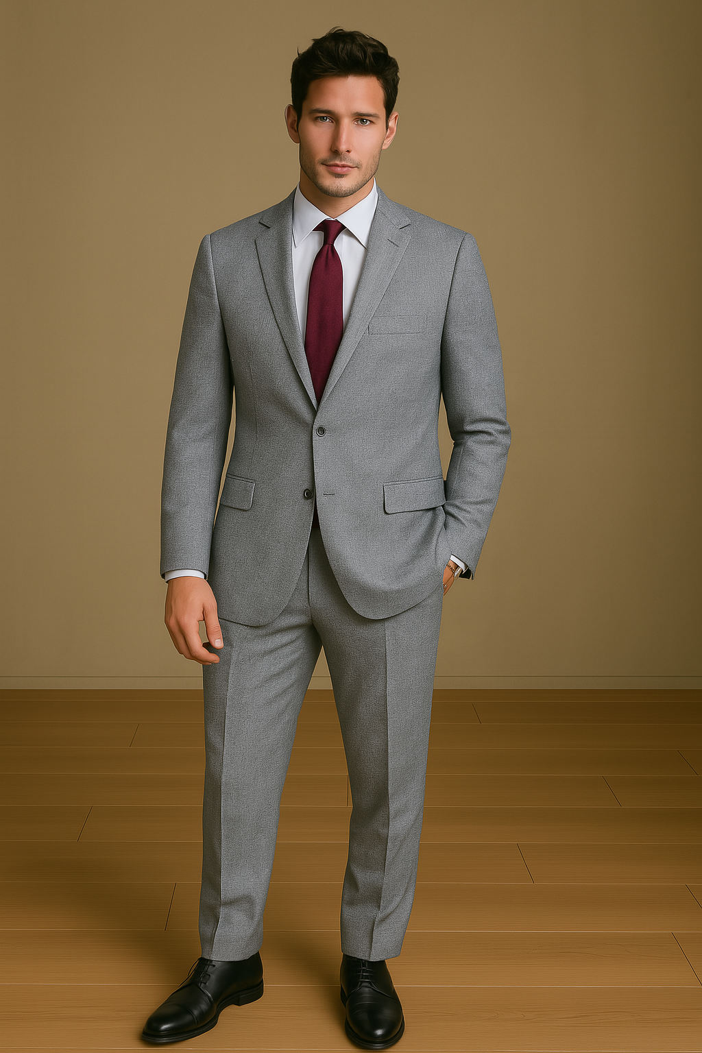Raffael Uomo Men Suit regular cut Poly/Visco/Spandex 2pcs (Oversize)C-G-CB