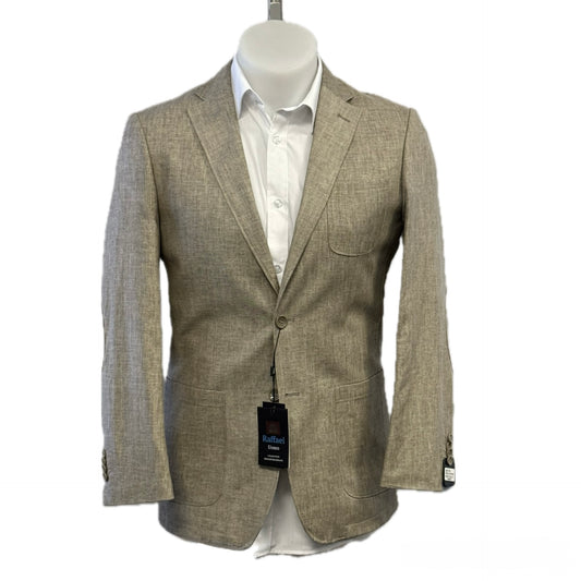 Men's Blazer Cotton/Linen Beige  Patch pocket Casual Wear #Blz-Lin100T (Vente Finale)