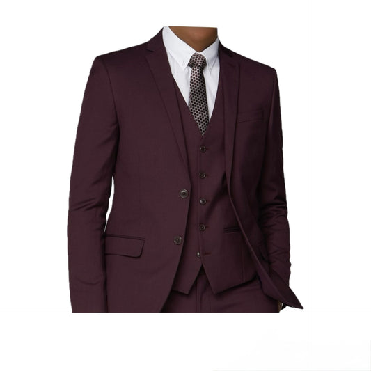 Men Suit Slim fit cut PoLYe/Visco/Spandex 3pcs. (Oversize) FB-CB-DGr-Bu