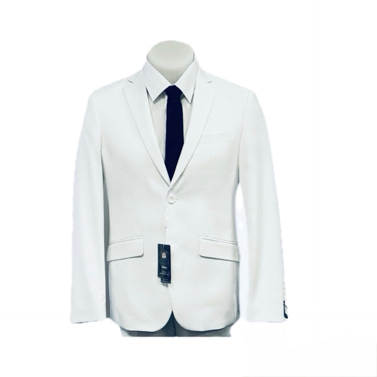 Blazer White Men Tuxedo and Suit Slim fit cut Poly/Visco/Spandex