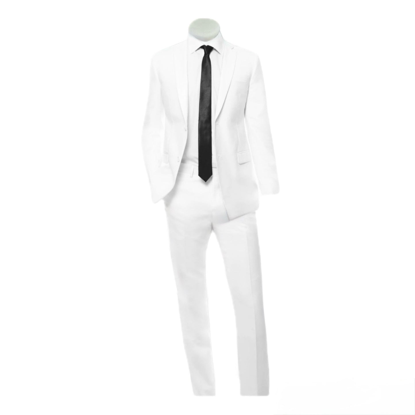 Raffael Uomo Men Tuxedo and Suit Slim fit cut White Poly/Visco/Spandex 2pcs.
