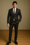 Raffael Uomo Men Suit Slim fit cut POly/Visco/Spandex 3pcs. BNCG